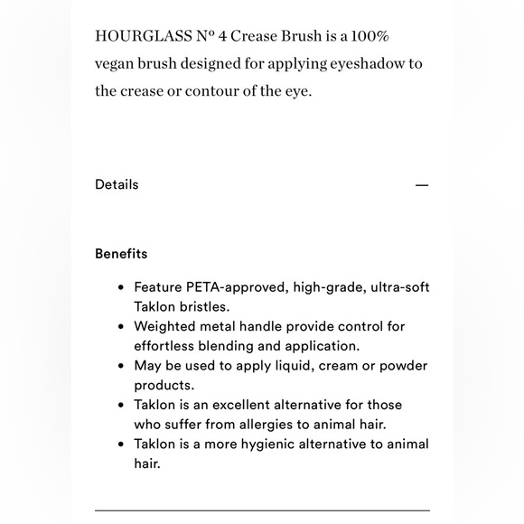 New Hourglass no 4 CREASE BRUSH - Picture 3 of 4